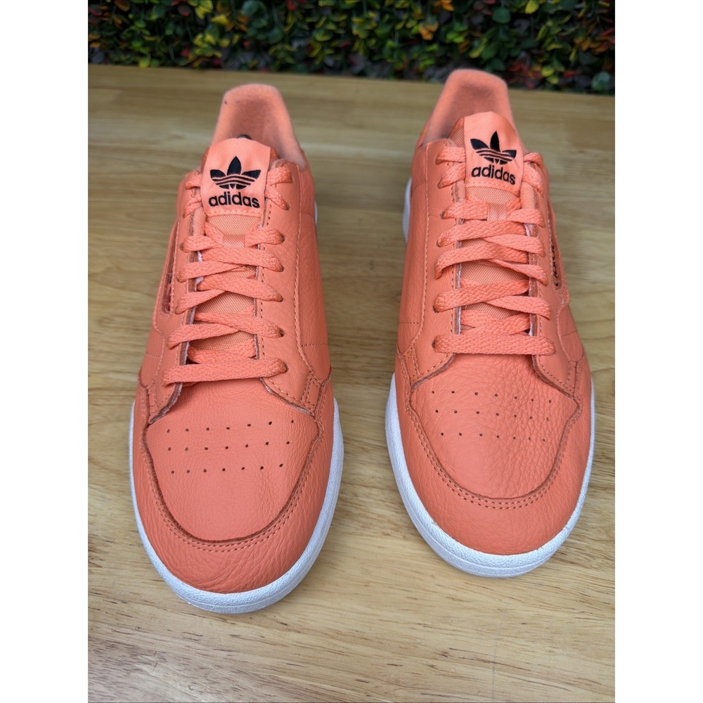 Adidas Original Continental 80 Leather Sneakers Shoes Easy Orange Men 9.5 CG7124 - Picture 2 of 9